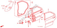 REAR DOOR PANELS for Honda CIVIC AERODECK 1.4IS 5 Doors 5 speed manual 1998
