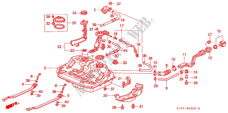 FUEL TANK for Honda CIVIC AERODECK 1.4IS 5 Doors 5 speed manual 1998