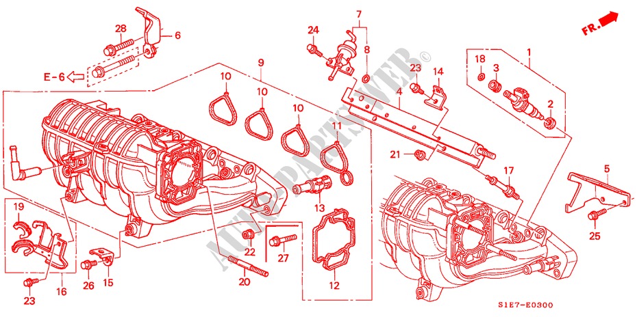 INTAKE MANIFOLD (SOHC) for Honda CIVIC AERODECK 1.4IS 5 Doors 5 speed manual 1998