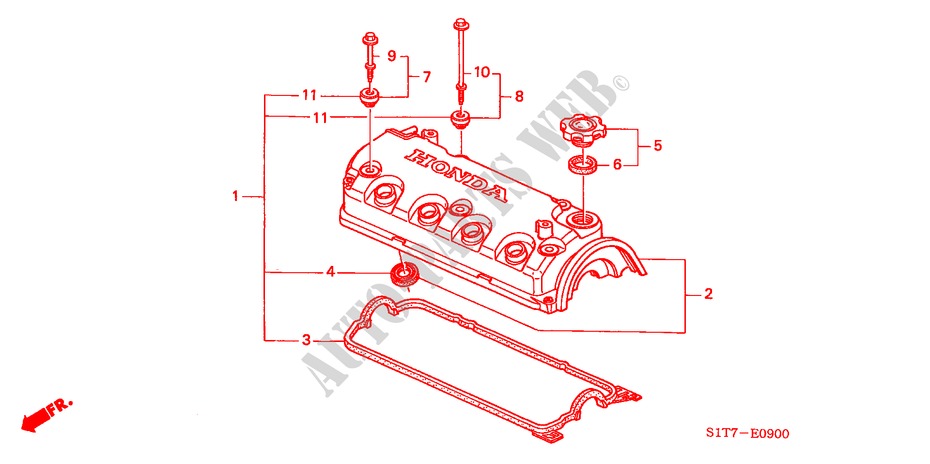 CYLINDER HEAD COVER (1.6L) for Honda ACCORD 1.6IS 4 Doors 5 speed manual 2002