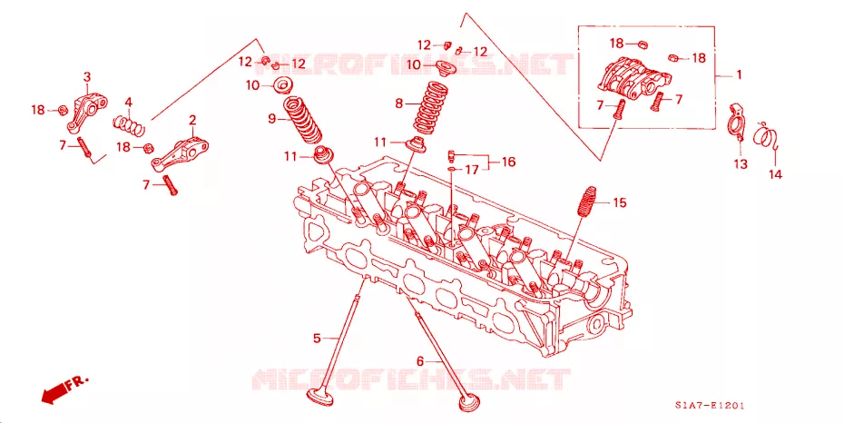 VALVE/ROCKER ARM (1.8L/2.0L/2.3L) Honda  ACCORD 2002 1.8 ISE 4 speed automatic 
