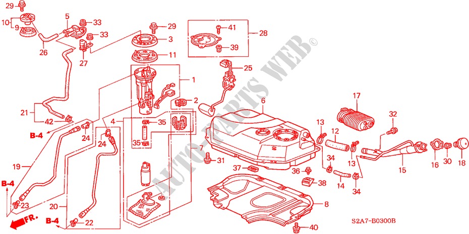 FUEL TANK ( '05) for Honda S2000 S2000 2 Doors 6 speed manual 2000