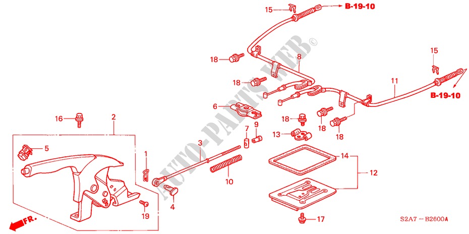 PARKING BRAKE for Honda S2000 S2000 2 Doors 6 speed manual 2000