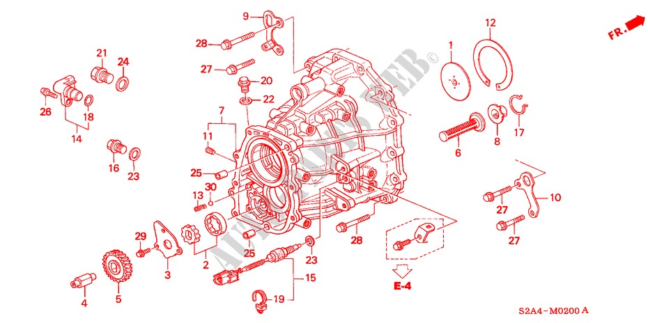 TRANSMISSION CASE for Honda S2000 S2000 2 Doors 6 speed manual 2000