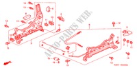 FRONT SEAT COMPONENTS (R.) (1) for Honda HR-V HR-V 3 Doors 5 speed manual 1999