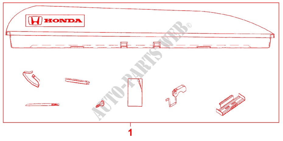 TOP BOX LUGAGES   350L for Honda HR-V HR-V 3 Doors 5 speed manual 2000