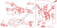 COMBINATION SWITCH (RH) for Honda HR-V HR-V 3 Doors 5 speed manual 2003