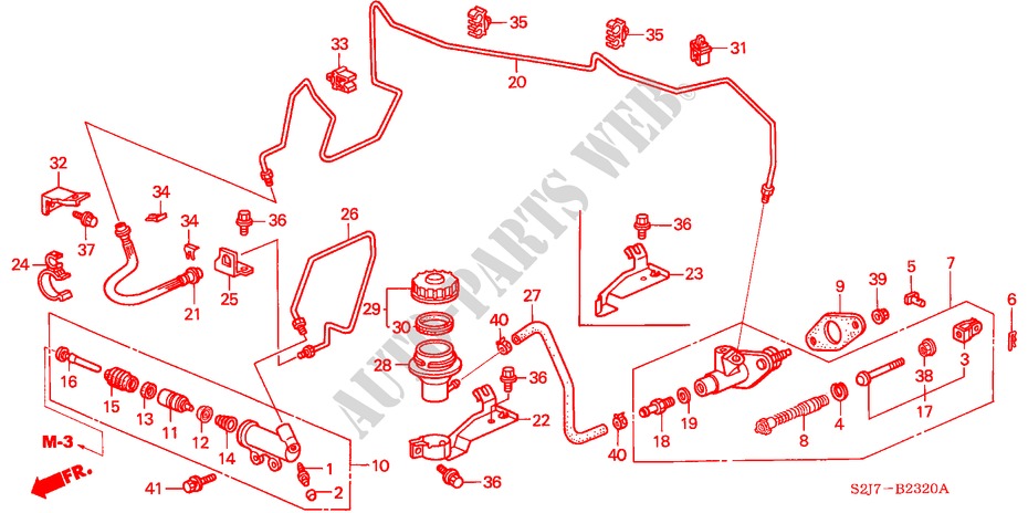 CLUTCH MASTER CYLINDER (LH) for Honda HR-V 4WD 5 Doors 5 speed manual 2003