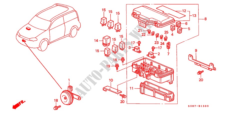 CONTROL UNIT (ENGINE ROOM) for Honda HR-V 4WD 5 Doors 5 speed manual 2003