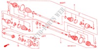 FRONT DRIVESHAFT/ HALF SHAFT (2) for Honda PRELUDE VTI-S 2 Doors 5 speed manual 1999