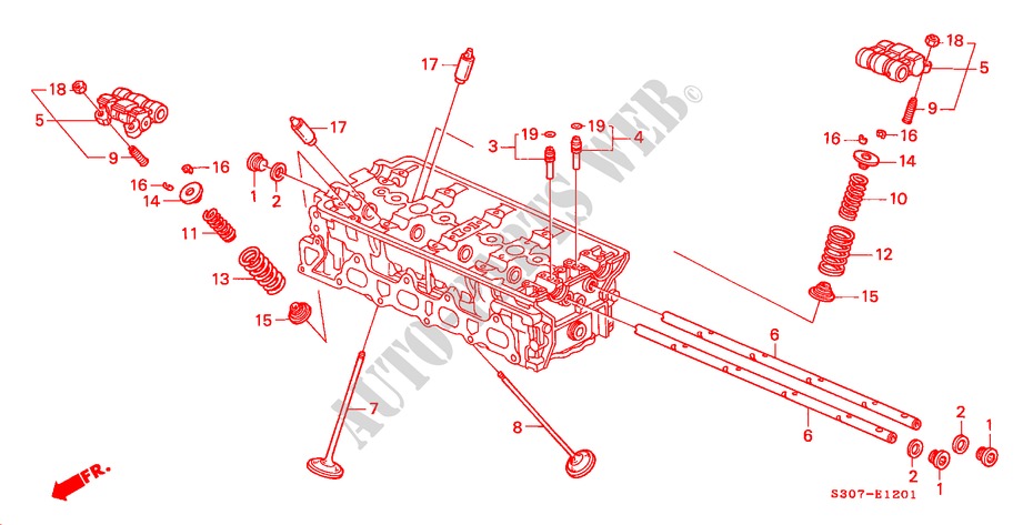 VALVE/ROCKER ARM (DOHC) for Honda PRELUDE VT 2 Doors 5 speed manual 2000