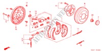 REAR BRAKE (DRUM) for Honda ACCORD 1.6ILS 5 Doors 5 speed manual 2000
