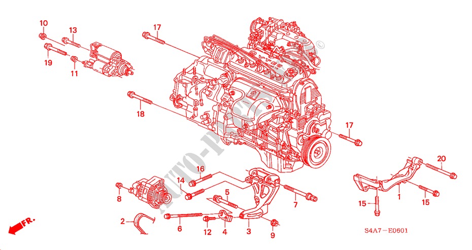 ALTERNATOR BRACKET (1.8L/2.0L) for Honda ACCORD 1.8IES 5 Doors 5 speed manual 1999