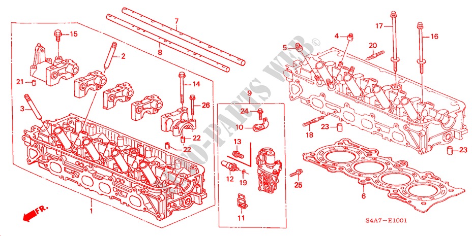 CYLINDER HEAD (1.8L/2.0L) for Honda ACCORD 2.0IES 5 Doors 5 speed manual 2000