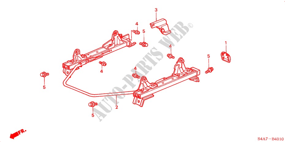 FRONT SEAT COMPONENTS (L.) (1) for Honda ACCORD 1.8IES 5 Doors 5 speed manual 1999
