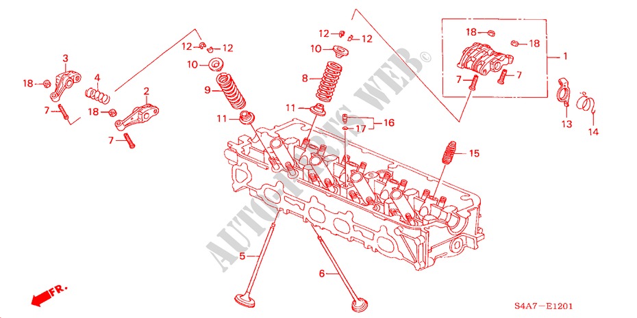 VALVE/ROCKER ARM (1.8L/2.0L) for Honda ACCORD 1.8IES 5 Doors 5 speed manual 1999