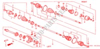 FRONT DRIVESHAFT/ HALF SHAFT for Honda ACCORD 1.6ILS         7PA 5 Doors 5 speed manual 2001