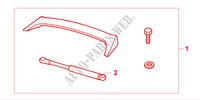 TAIL GATE SPOILER for Honda ACCORD 1.8IES 5 Doors 4 speed automatic 2002