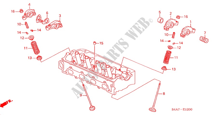 VALVE/ROCKER ARM (1.6L) for Honda ACCORD 1.6ILS         7PA 5 Doors 5 speed manual 2001