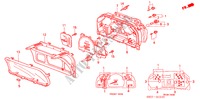 COMBINATION METER (COMPONENTS) (1) for Honda LOGO LOGO 3 Doors 5 speed manual 1999