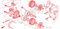 AIR CONDITIONER (COMPRESSOR) for Honda CIVIC 1.6ES 4 Doors 5 speed manual 2001
