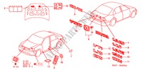 EMBLEMS for Honda CIVIC 1.6ES 4 Doors 5 speed manual 2001