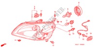 HEADLIGHT for Honda CIVIC 1.6ES 4 Doors 5 speed manual 2001