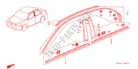 MOLDING for Honda CIVIC VTI 4 Doors 4 speed automatic 2001