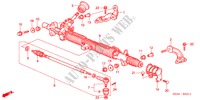 POWER STEERING GEAR BOX (HPS)(RH) for Honda CIVIC 170I 4 Doors 5 speed manual 2001