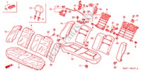 REAR SEAT (2) for Honda CIVIC 1.6ES 4 Doors 5 speed manual 2001