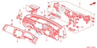INSTRUMENT PANEL (RH) for Honda CIVIC 1.6 SE 4 Doors 5 speed manual 2004
