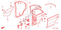 REAR DOOR PANELS for Honda CIVIC 1.6 ES 4 Doors 5 speed manual 2005