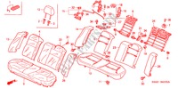 REAR SEAT (3) for Honda CIVIC 1.6 LS 4 Doors 5 speed manual 2004