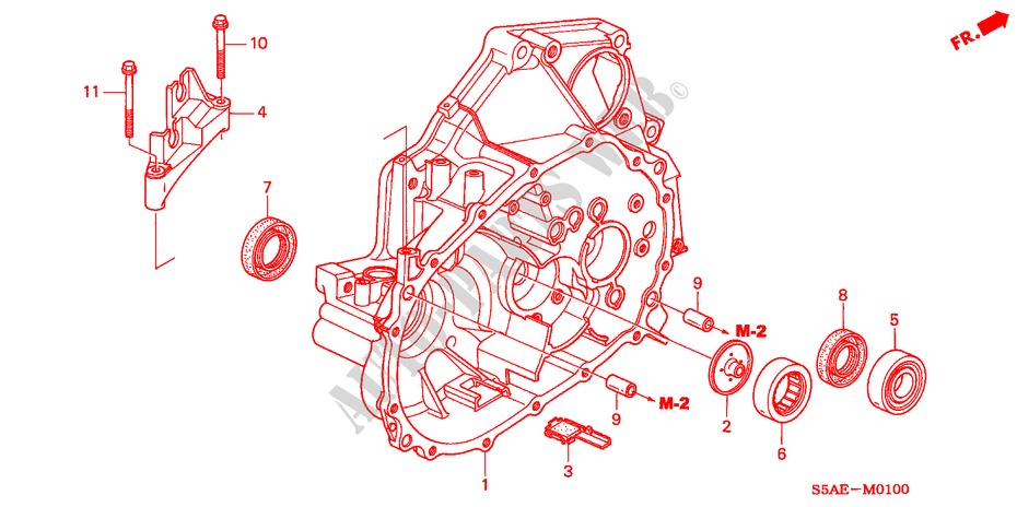 CLUTCH CASE for Honda CIVIC 1.6 ES 4 Doors 5 speed manual 2005