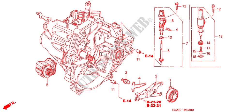 CLUTCH RELEASE for Honda CIVIC 1.6 LS 4 Doors 5 speed manual 2004