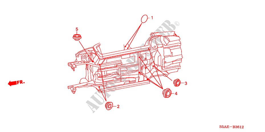 GROMMET (UNDER) for Honda CIVIC 1.6 LS 4 Doors 5 speed manual 2004