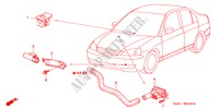 AIR CONDITIONER (SENSOR) (RH) for Honda CIVIC HYBRID HYBRID 4 Doors 5 speed manual 2003