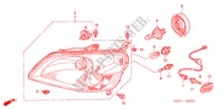 HEADLIGHT ('03) for Honda CIVIC HYBRID HYBRID 4 Doors 5 speed manual 2003