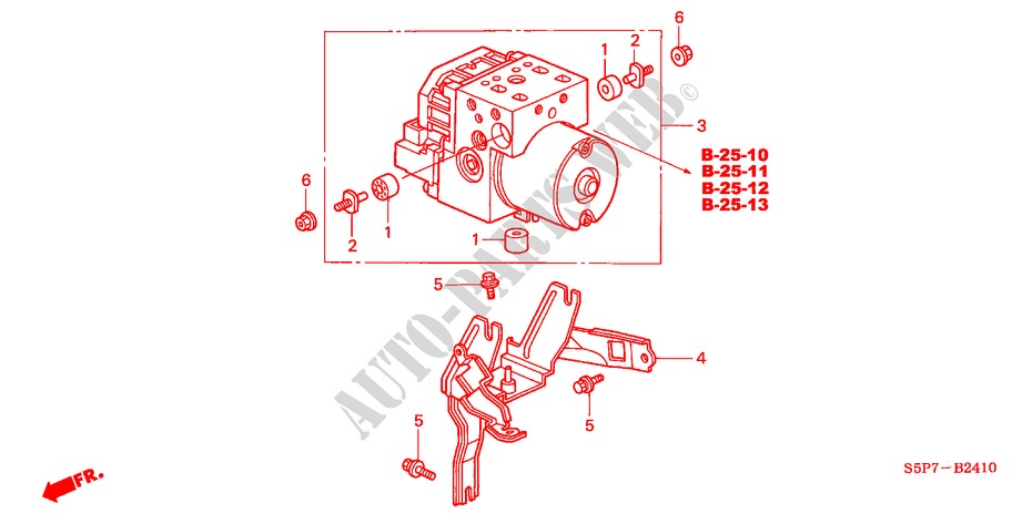 ABS MODULATOR for Honda CIVIC COUPE ES 2 Doors 5 speed manual 2002