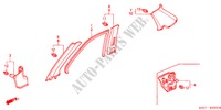 PILLAR GARNISH (LH) for Honda CIVIC TYPE R 3 Doors 6 speed manual 2004