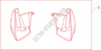 REAR MUD GUARDS for Honda CIVIC TYPE R 3 Doors 6 speed manual 2004