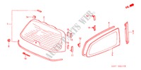 REAR WINDSHIELD/ QUARTER GLASS for Honda CIVIC TYPE R 3 Doors 6 speed manual 2004