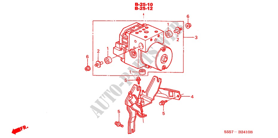 ABS MODULATOR (1) for Honda CIVIC 1.6ES 3 Doors 5 speed manual 2001