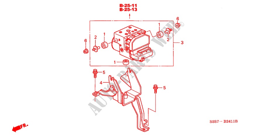ABS MODULATOR (2) for Honda CIVIC TYPE R 3 Doors 6 speed manual 2002