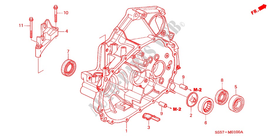 CLUTCH CASE (5MT) for Honda CIVIC 1.4B 3 Doors 5 speed manual 2002