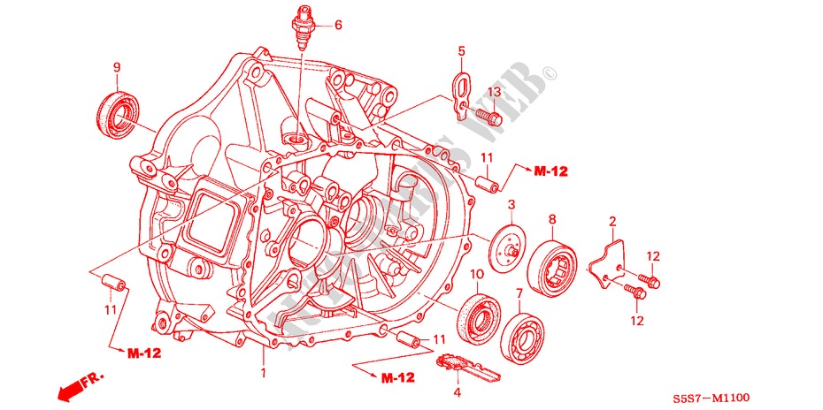 CLUTCH CASE (6MT) for Honda CIVIC TYPE R     PREMIUM 3 Doors 6 speed manual 2004