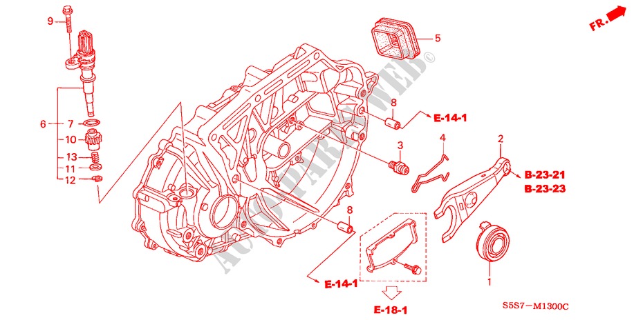 CLUTCH RELEASE (6MT) for Honda CIVIC TYPE R     PREMIUM 3 Doors 6 speed manual 2004