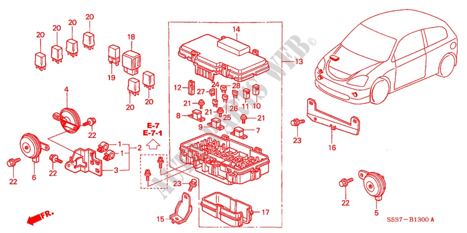 CONTROL UNIT(ENGINE ROOM) (1.4L/1.6L) for Honda CIVIC 1.4LS 3 Doors 5 speed manual 2002