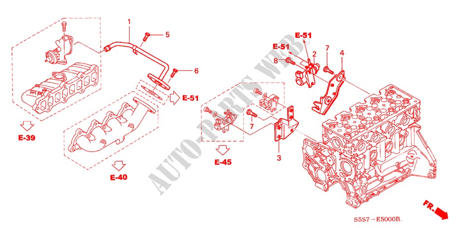 EMISSION SYSTEM (DIESEL) for Honda CIVIC 1.7LS 3 Doors 5 speed manual 2002