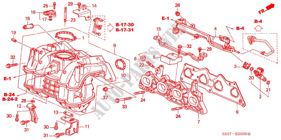 INTAKE MANIFOLD (1.4L/1.6L) for Honda CIVIC 1.4LS 3 Doors 5 speed manual 2002